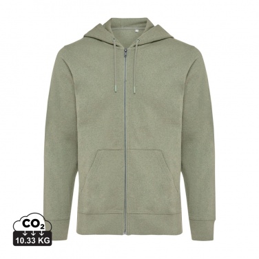 Logo trade corporate gift photo of: Iqoniq Abisko recycled cotton zip through hoodie