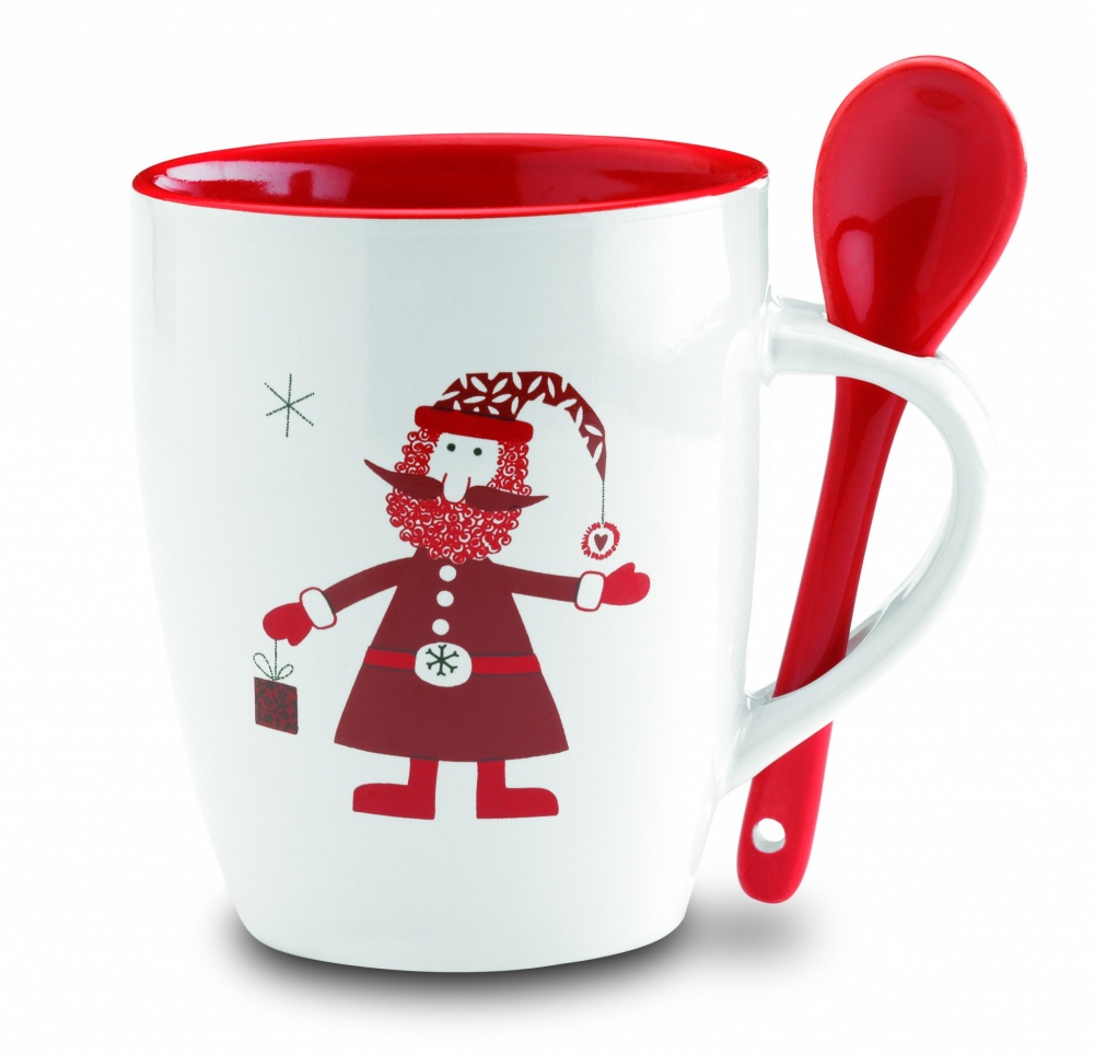 Logotrade promotional item image of: Mug with spoon 250ml