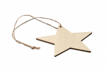 Logo trade promotional merchandise photo of: Wooden star shaped hanger