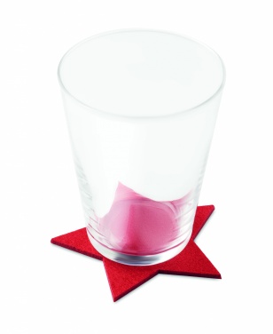 Logo trade promotional merchandise picture of: RPET 4 felt coaster set