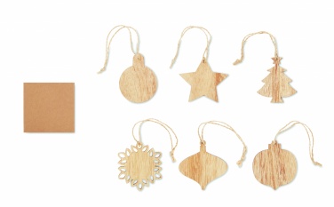 Logotrade promotional giveaways photo of: Set of wooden Xmas ornaments