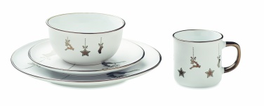 Logo trade business gift photo of: 4 piece ceramic place setting
