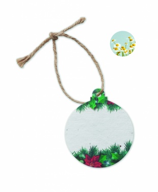 Logo trade advertising products image of: Seed paper Xmas ornament