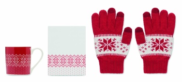 Logo trade promotional items picture of: Winter gift mug and gloves set