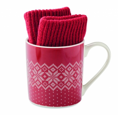 Logotrade advertising products photo of: Winter gift mug and gloves set