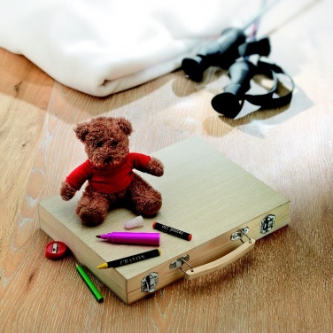 Logo trade promotional gifts image of: Artist's set in wooden box