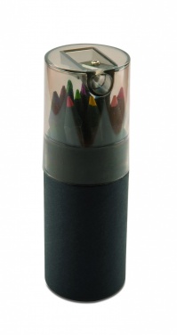Logo trade corporate gifts image of: Black colouring pencils