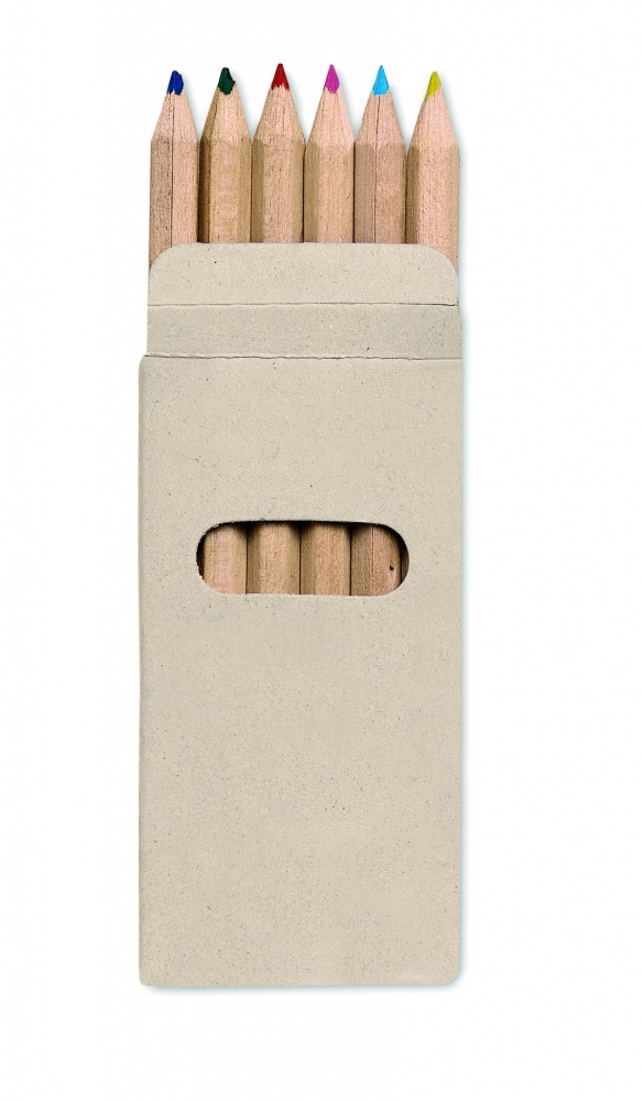 Logotrade business gifts photo of: 6 coloured pencils in box