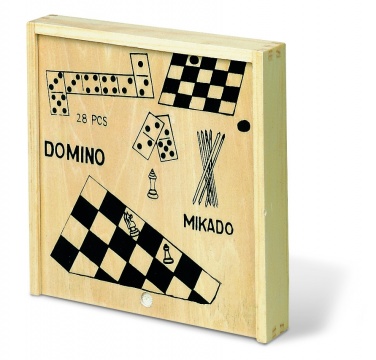 Logo trade promotional products picture of: 4 games in wooden box