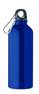 Logo trade corporate gifts picture of: 500 ml single-walled water bottle made of recycled aluminum with a carabiner