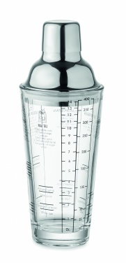 Logo trade promotional merchandise image of: Glass cocktail shaker 400 ml