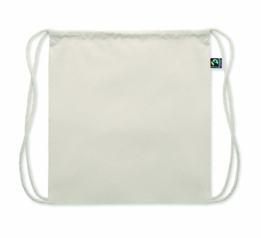 Logo trade promotional products image of: Drawstring bag Fairtrade