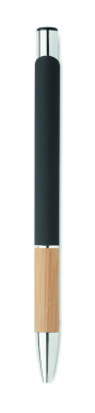 Logo trade promotional product photo of: Ballpoint pen made of aluminum with a bamboo grip