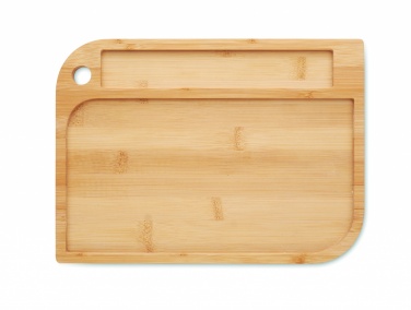 Logo trade corporate gifts image of: Meal plate in bamboo