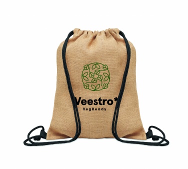 Logo trade business gift photo of: Jute drawstring bag