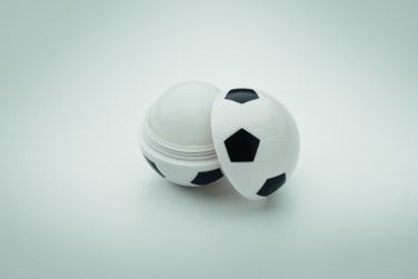 Logo trade promotional giveaways image of: Lip balm in football shape