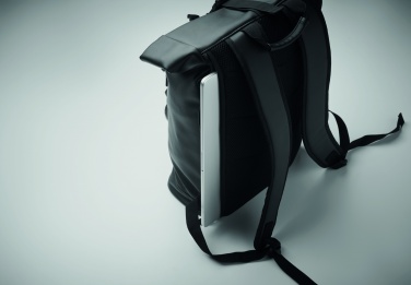 Logo trade promotional merchandise image of: Laptop PU Rolltop backpack