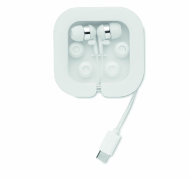 Logo trade corporate gifts picture of: Ear phones with silicone covers