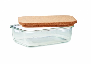 Logo trade promotional gifts picture of: Glass lunch box with cork lid