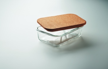 Logo trade promotional gift photo of: Glass lunch box with cork lid