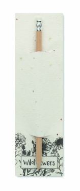 Logotrade promotional giveaway image of: Natural pencil in seeded pouch