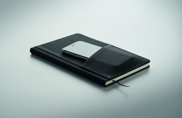Logo trade promotional merchandise image of: A5 notebook PU front pocket
