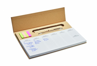 Logo trade business gift photo of: Weekly desktop planner
