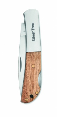 Logotrade advertising product image of: Foldable knife in acacia wood