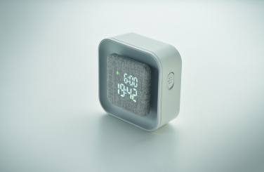 Logo trade advertising product photo of: Recycled ABS/RPET alarm clock Stuttgart