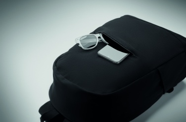 Logo trade promotional gift photo of: A 15-inch laptop backpack made of recycled pre-consumer cotton and recycled polyester with customizable printing.