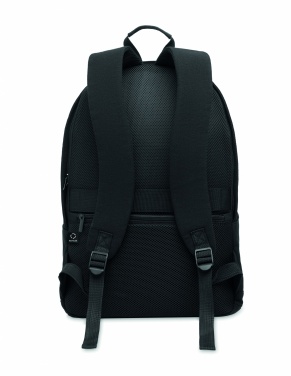 Logotrade business gift image of: A 15-inch laptop backpack made of recycled pre-consumer cotton and recycled polyester with customizable printing.