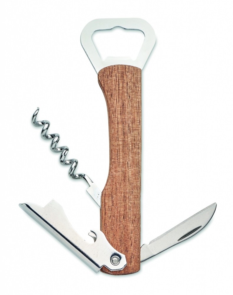 Logotrade business gift image of: 3 in 1 bamboo bottle opener WOOL