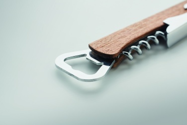 Logo trade promotional items picture of: 3 in 1 bamboo bottle opener WOOL