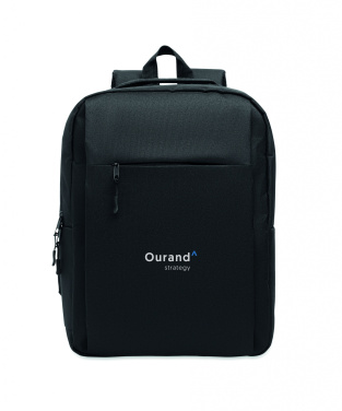 Logotrade promotional gift image of: Slim 15 inch laptop backpack made of 600D RPET polyester with a 210D lining and customizable printing