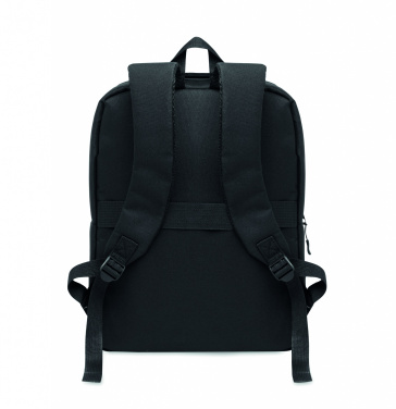 Logotrade corporate gifts photo of: Slim 15 inch laptop backpack made of 600D RPET polyester with a 210D lining and customizable printing
