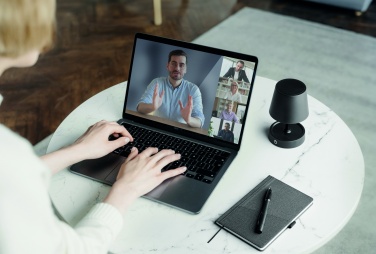 Logo trade promotional merchandise photo of: USB rechargeable table lamp