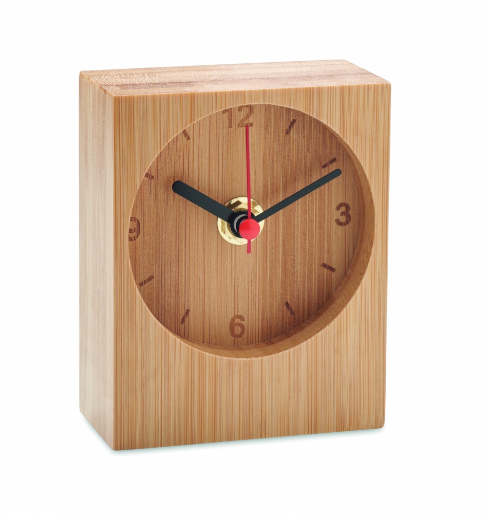 Logotrade promotional giveaway picture of: Bamboo table clock