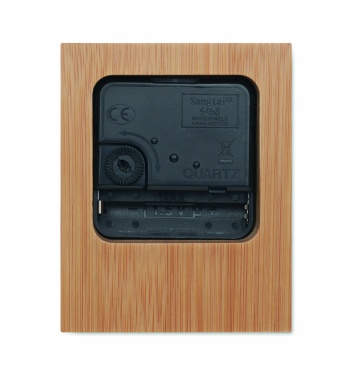 Logo trade promotional giveaway photo of: Bamboo table clock