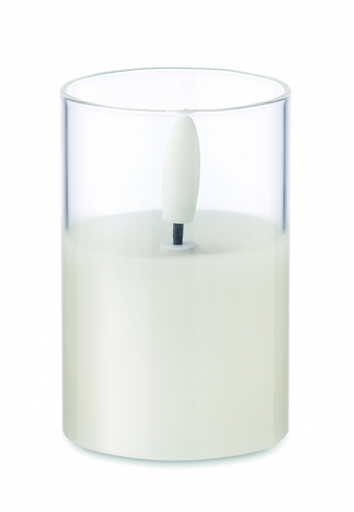Logo trade promotional giveaways picture of: LED wax candle in glass holder