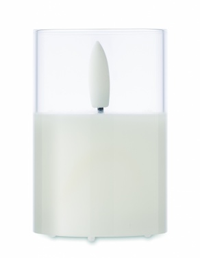 Logo trade promotional giveaways image of: LED wax candle in glass holder