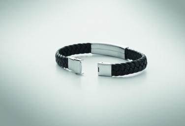 Logo trade advertising product photo of: Braided faux leather bracelet