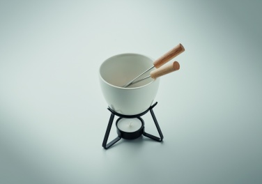 Logo trade promotional merchandise photo of: Ceramic fondue set 240 ml