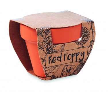 Logo trade advertising products picture of: Terracotta pot 'poppy'