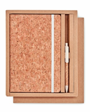 Logotrade promotional product picture of: A5 cork notebook with pen