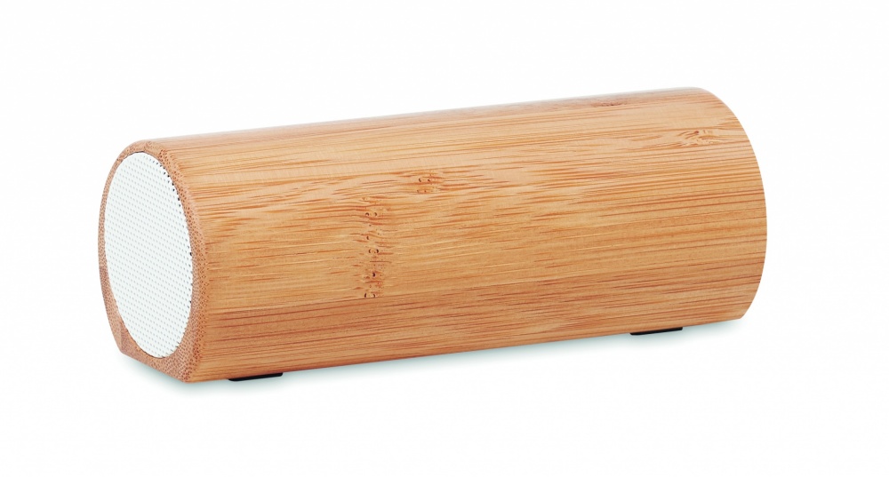 Logo trade promotional gift photo of: Wireless bamboo speaker 2x5W