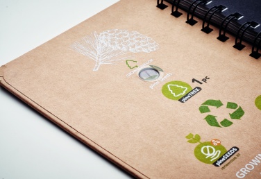 Logo trade promotional products image of: A5 Pine tree GROWNOTEBOOK™
