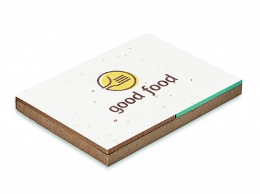Logotrade promotional gift picture of: Grass/seed paper memo pad