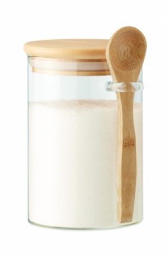 Logotrade promotional giveaway image of: Glass jar with spoon 600 ml