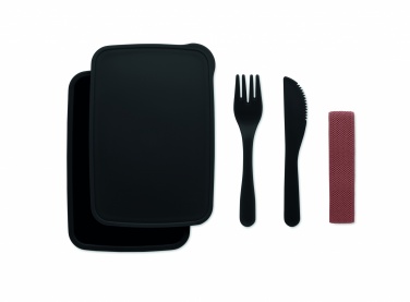 Logo trade promotional merchandise picture of: Lunch box with cutlery