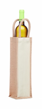 Logotrade advertising products photo of: Jute wine bag for one bottle